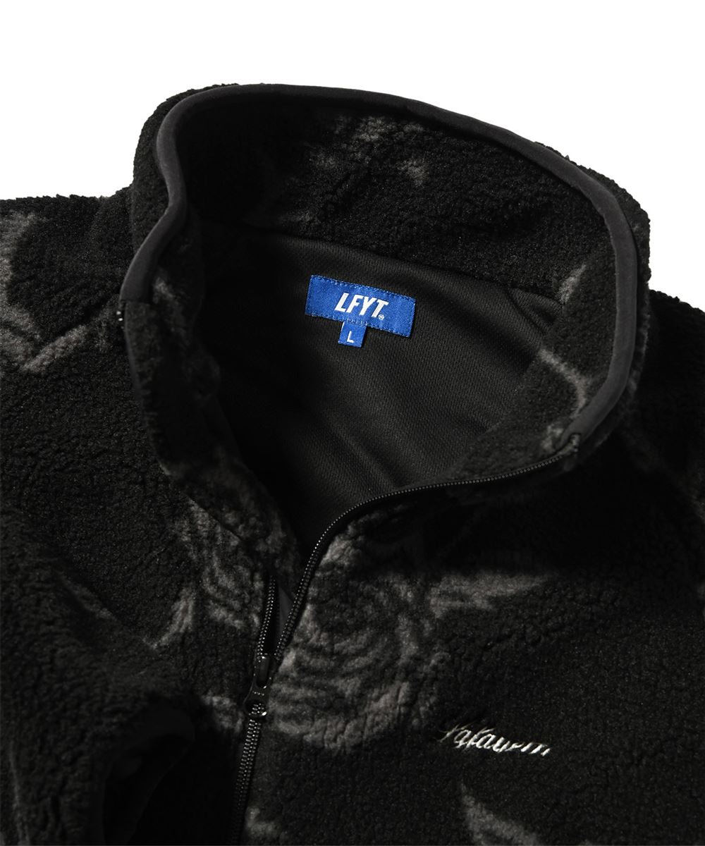 Rose Allover Patterned Fleece Jacket ローズ フリース ジャケット