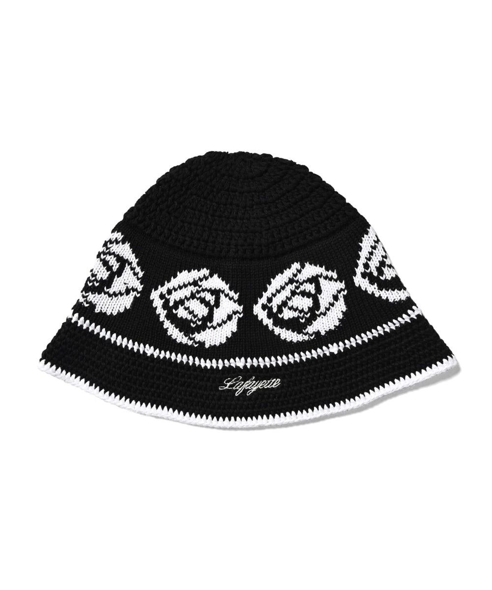 Rose Knit Bucket Hat ローズ ニット バケット ハット 帽子