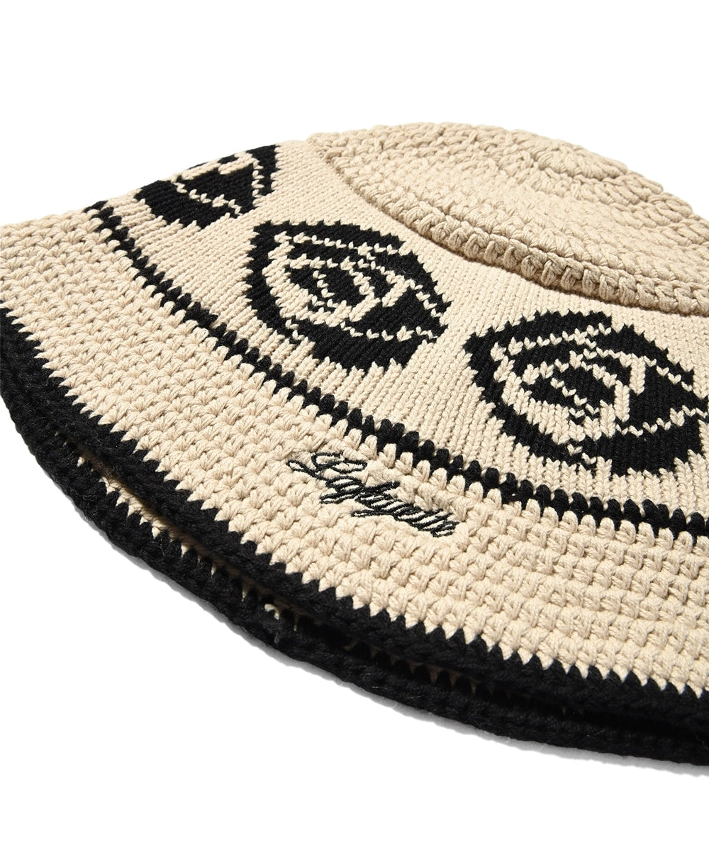 Rose Knit Bucket Hat ローズ ニット バケット ハット 帽子