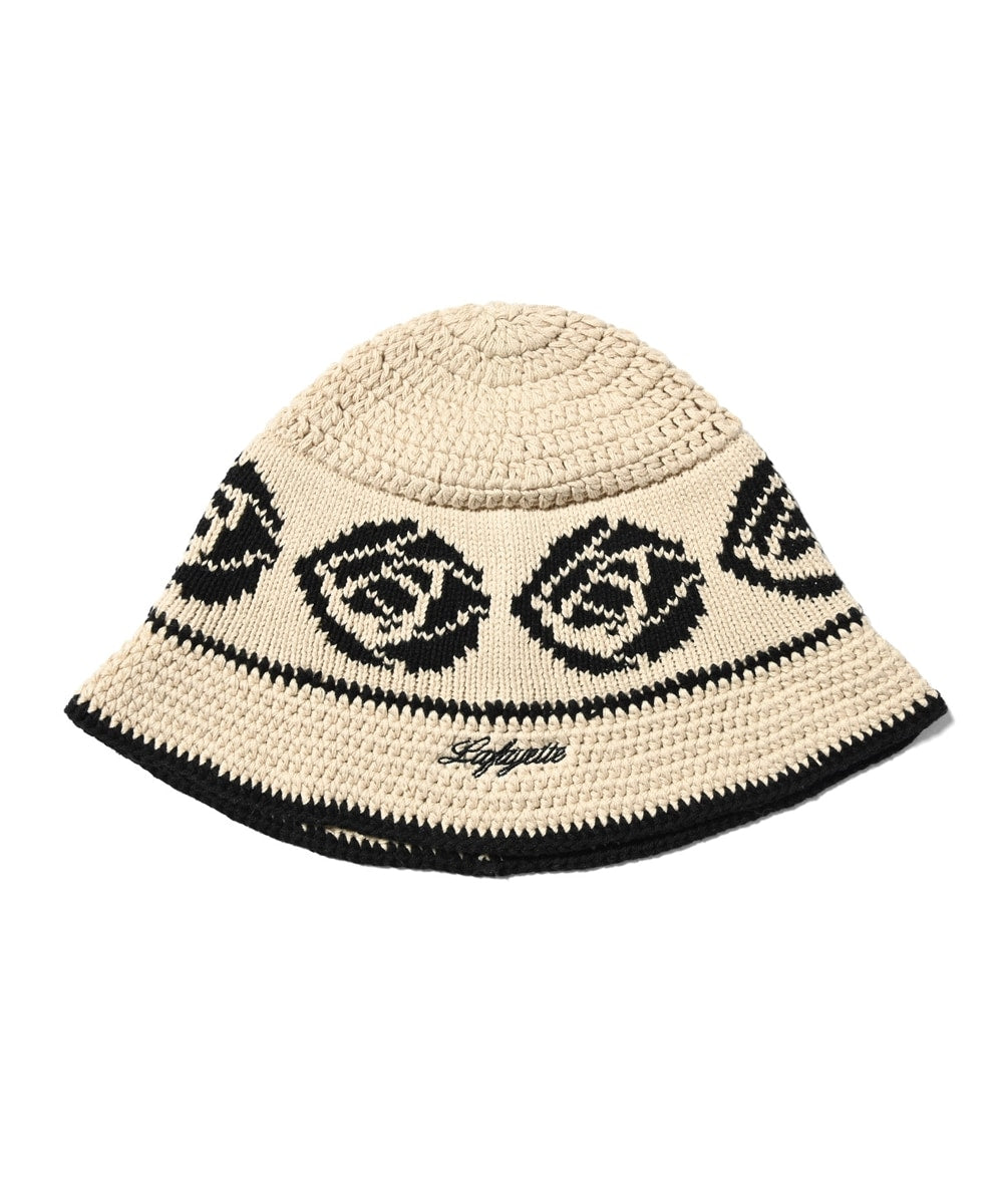 Rose Knit Bucket Hat ローズ ニット バケット ハット 帽子