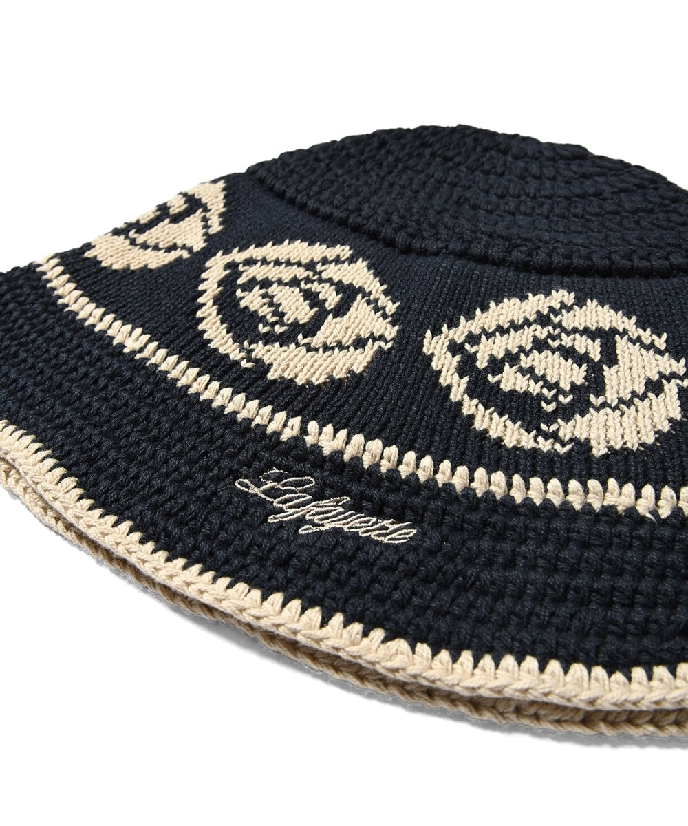 Rose Knit Bucket Hat ローズ ニット バケット ハット 帽子