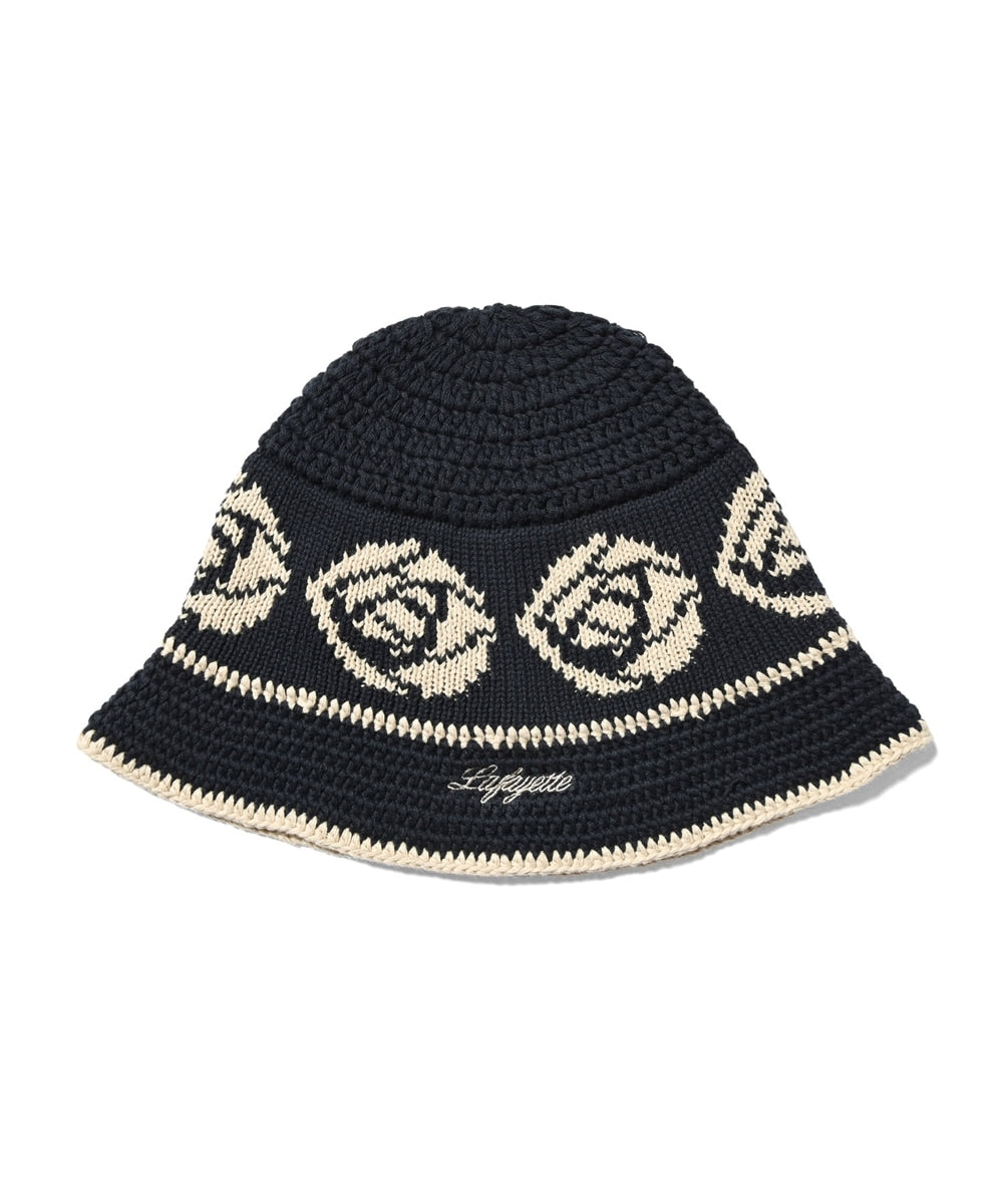 Rose Knit Bucket Hat ローズ ニット バケット ハット 帽子