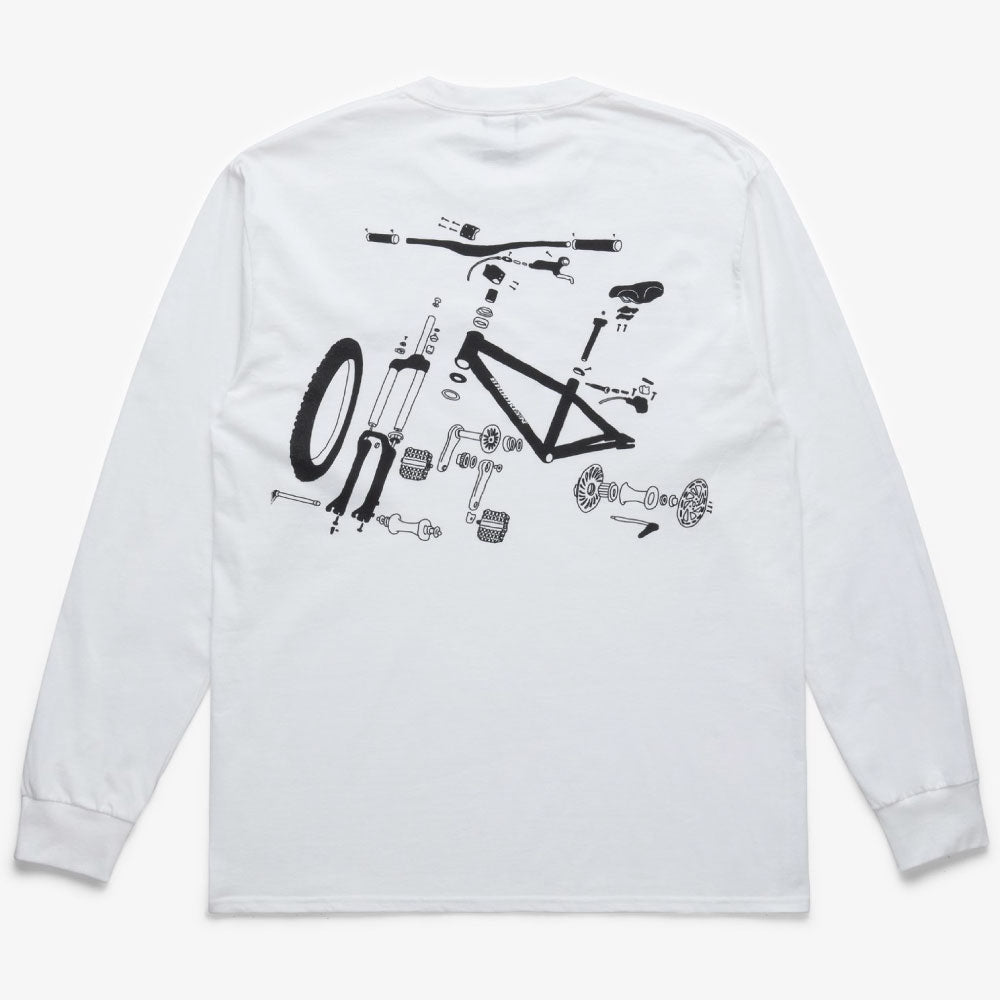 × BROOKLYN MACHINE WORKS Big Ben L/S Tee WHT ブルックリンマシンワークス 長袖 Tシャツ
