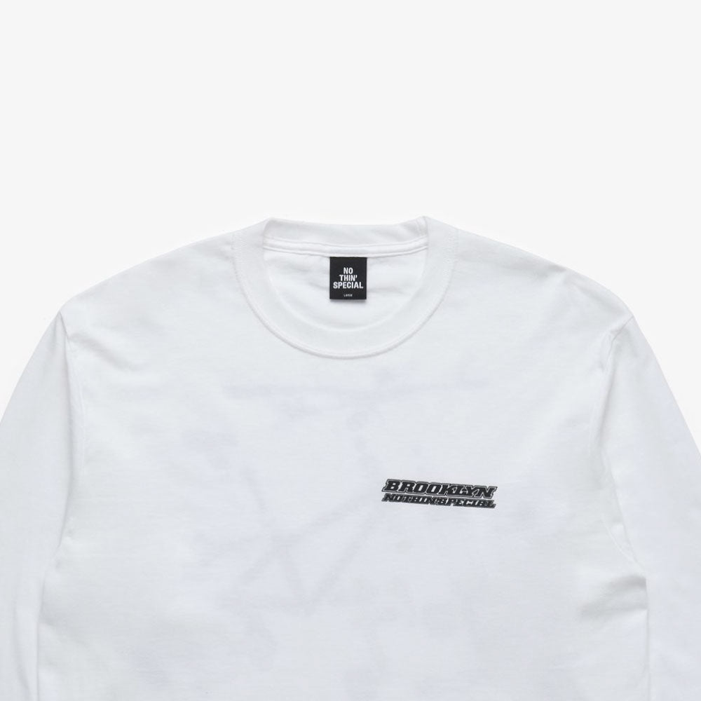 × BROOKLYN MACHINE WORKS Big Ben L/S Tee WHT ブルックリンマシンワークス 長袖 Tシャツ