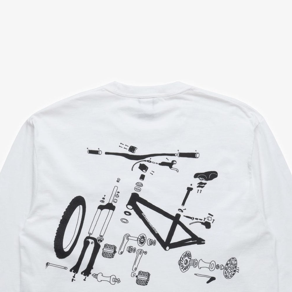 × BROOKLYN MACHINE WORKS Big Ben L/S Tee WHT ブルックリンマシンワークス 長袖 Tシャツ