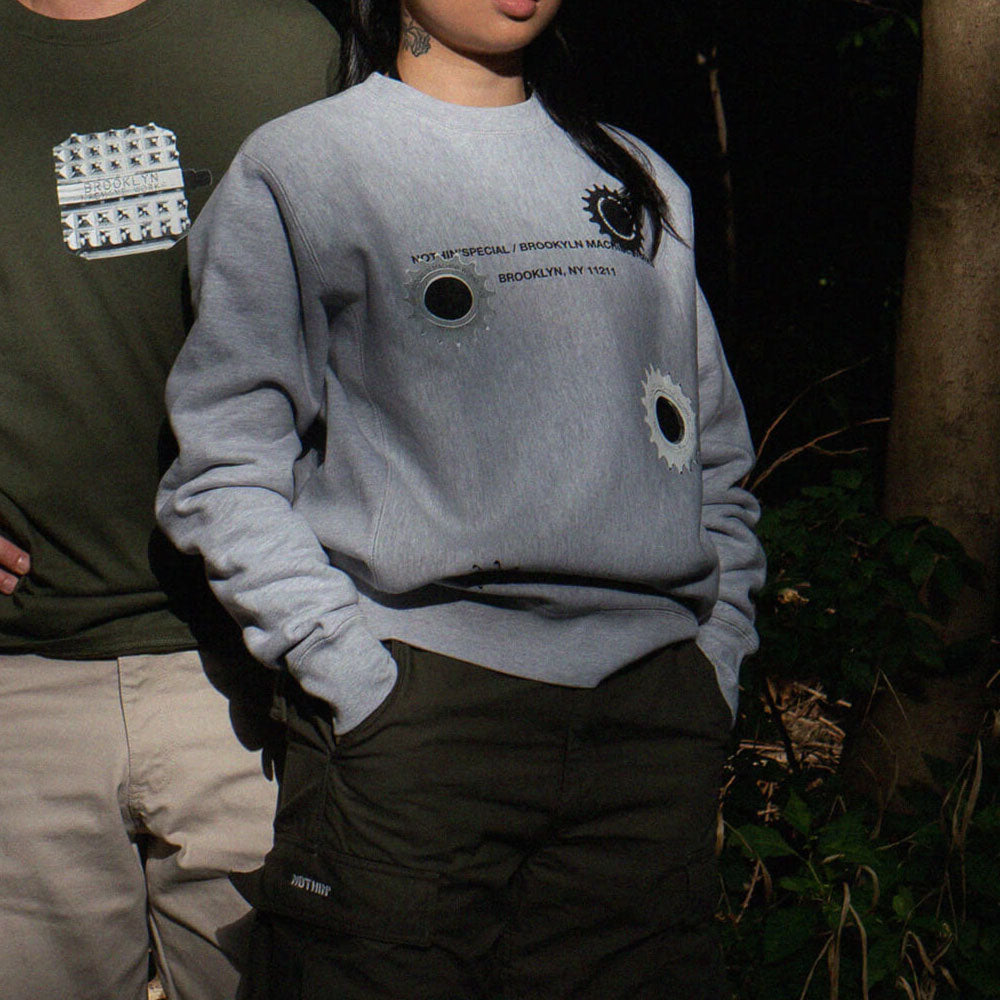 × BROOKLYN MACHINE WORKS Gangsta Crew Neck Sweatshirt ブルックリンマシンワークス クルーネック スウェット