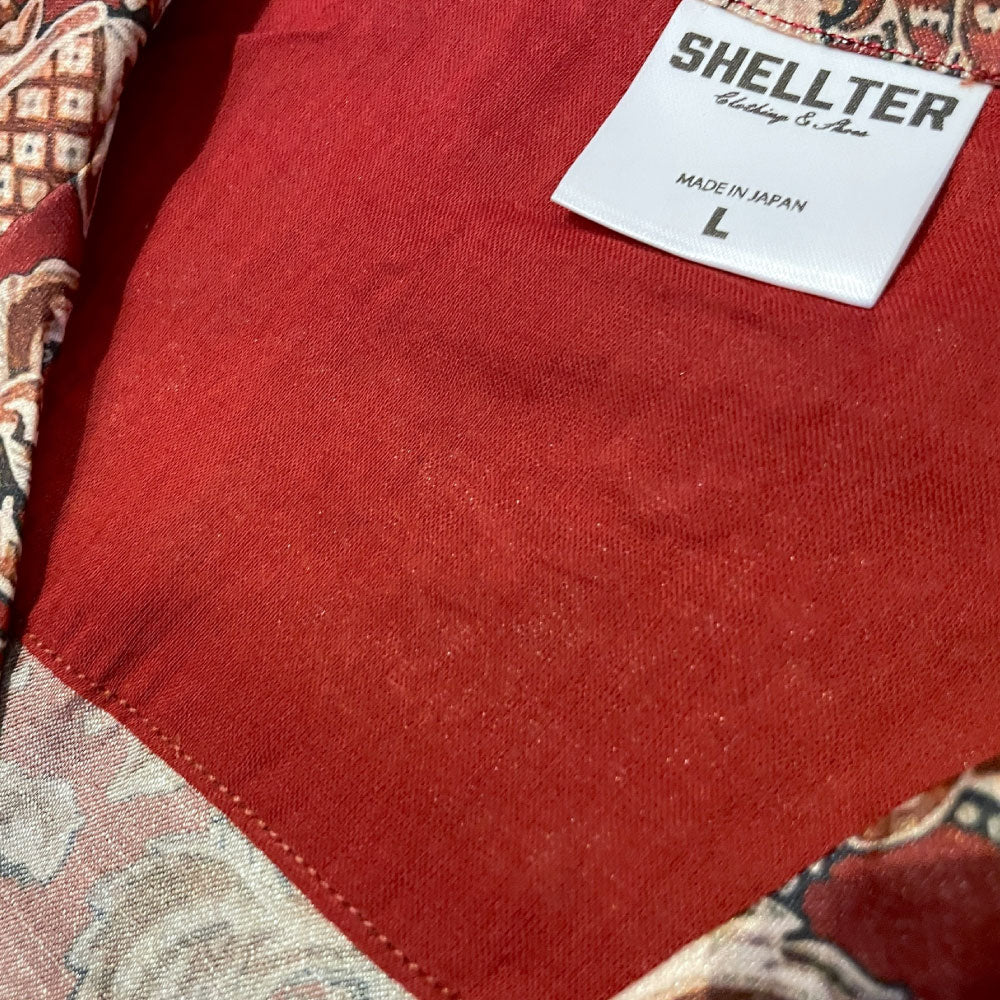 Paisley Allover S/S Shirts Burgundy 半袖 ペイズリー シャツ