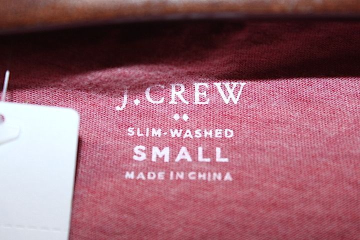 J.Crew(ジェイクルー) S/S Slim Washed 2Tone Pocket T-Shirt Tee Pink Red