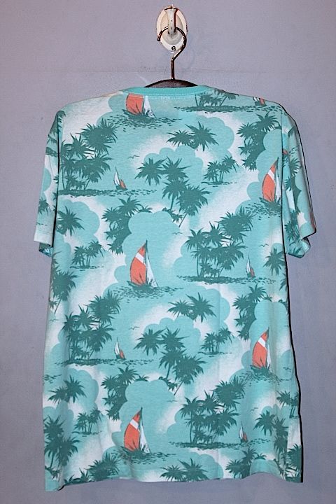 J.Crew(ジェイクルー) S/S Slim Washed Pocket Aloha T-Shirt Tee Teal Green