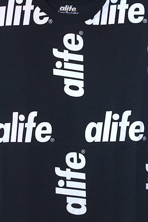 Alife(エーライフ) S/S Core Allover Tee Eclip Blue Navy