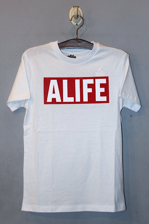 Alife(エーライフ) S/S Basic Stuck Box Logo Tee White