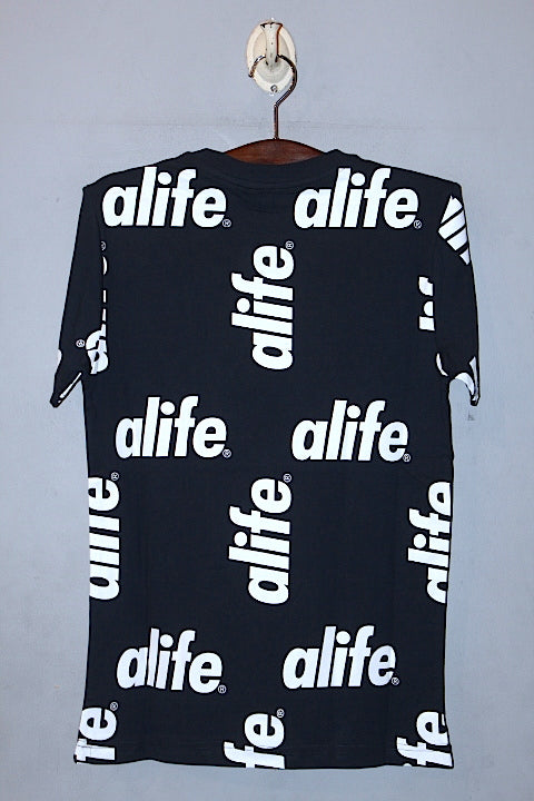 Alife(エーライフ) S/S Core Allover Tee Eclip Blue Navy