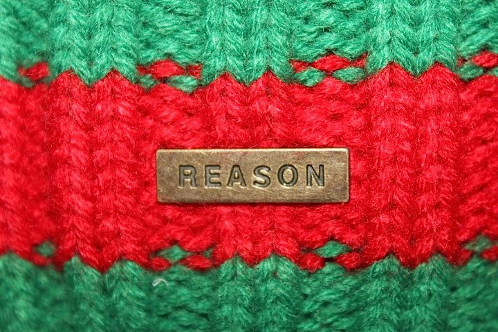 Reason(リーズン) NYC Reason Clothing GG Stripe Pom Pom Knit Cap beanie Logo