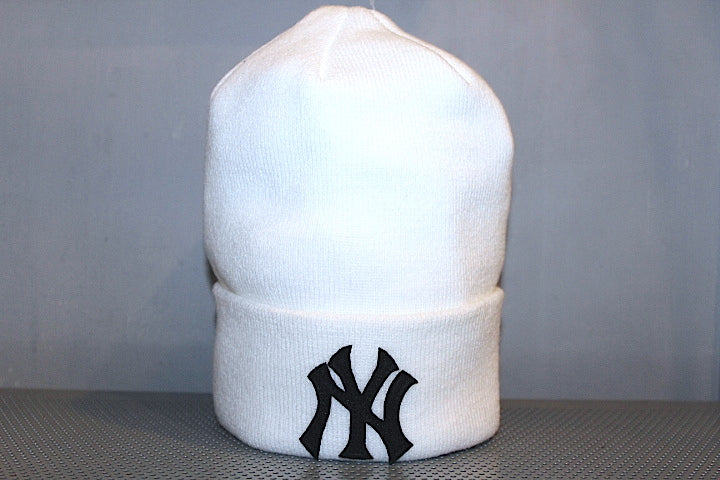 Basic Cuff Knit Cap Team Logo NewYork Yankees White