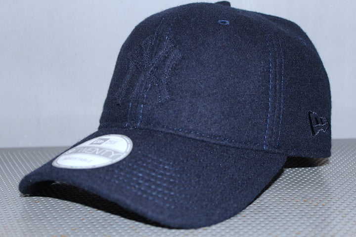 9Twenty Tonal Classic Cap NewYork Yankees Navy Leather Strap Wool Logo