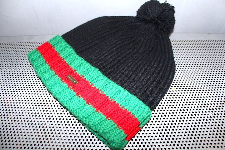 Reason(リーズン) NYC Reason Clothing GG Stripe Pom Pom Knit Cap beanie Logo