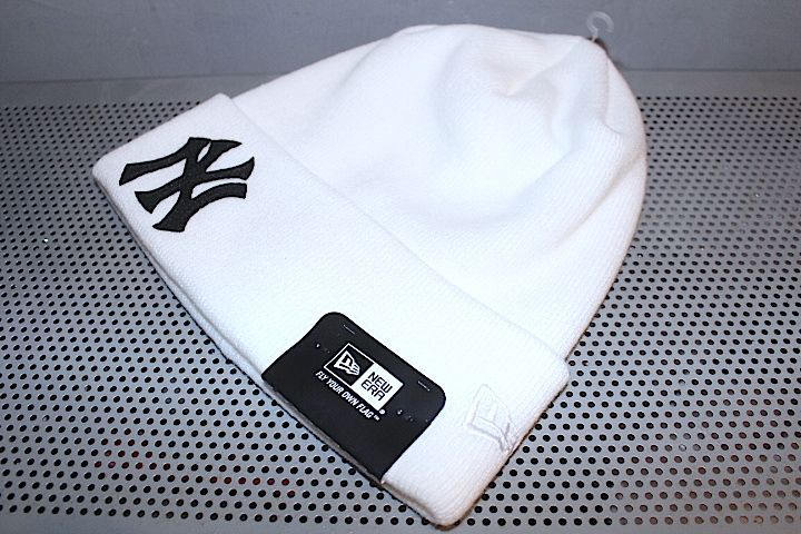 Basic Cuff Knit Cap Team Logo NewYork Yankees White