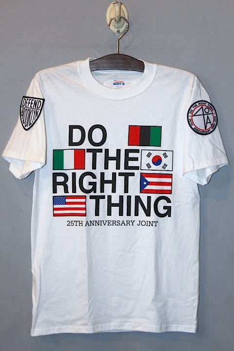 40Acres(フォーティーエーカース) and a mule S/S Do The Right Thing 25th Anniversary Joint Tee Limited Item White