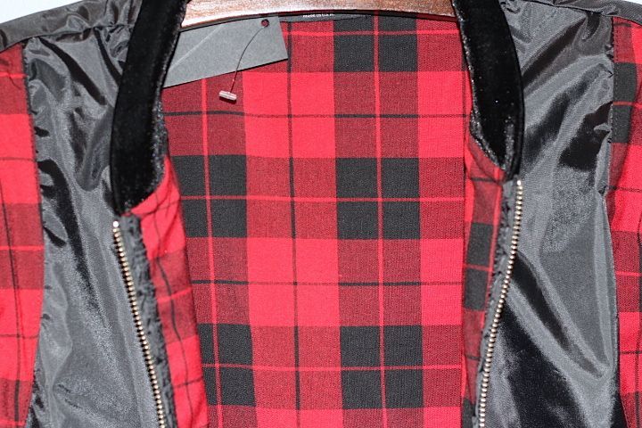 EPTM. (エピトミ) Plaid Wind Breaker Checked Nylon Jacket Black Velours