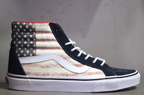 Vans (バンズ)Skate Hi スケート ハイ USA Vintage Flag Navy Suede Sk8 Star&Stripe