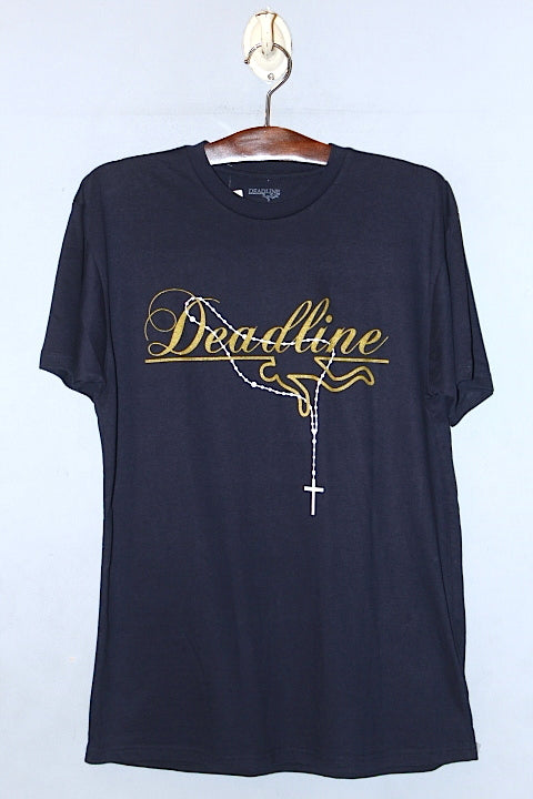 Deadline(デッドライン) Rosary Logo S/S Tee Navy