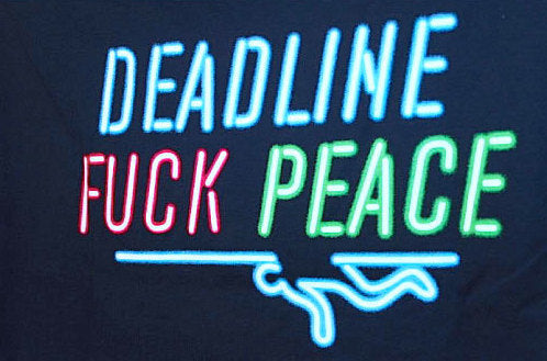 Deadline(デッドライン)Fuck Peace S/S Tee Navy