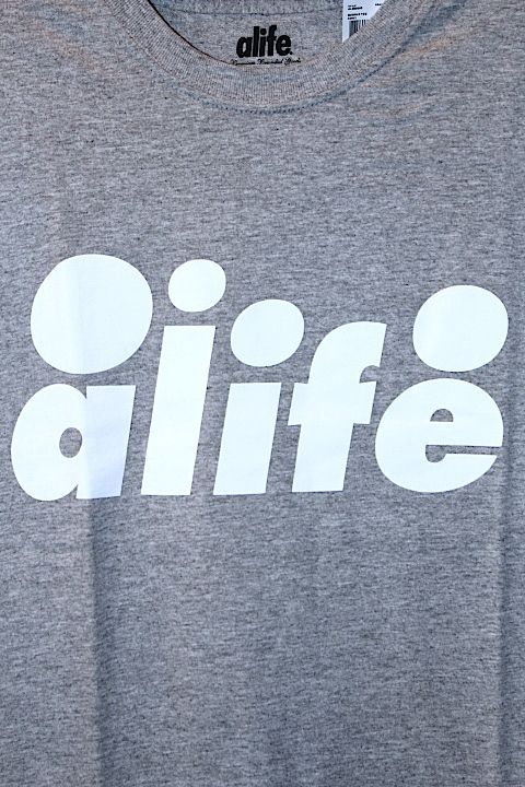 Alife(エーライフ) S/S Bubble Logo Tee Gray バブル ロゴ Tシャツ