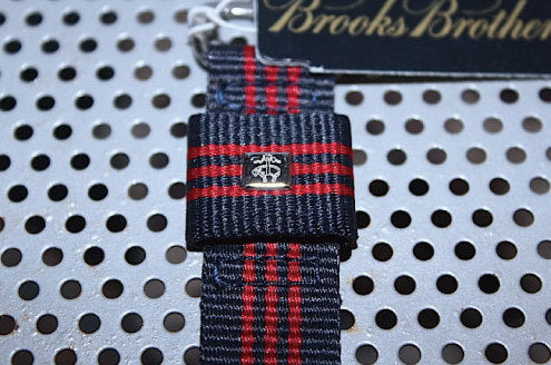 Brooks Brothers(ブルックス ブラザーズ) Ribbon Watch Belt Navy Red ベルト