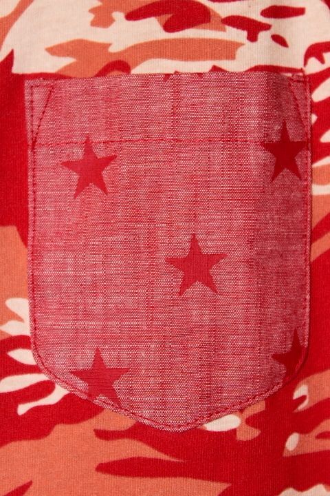 Born Fly(ボーンフライ) Camo & Star Pocket Tanktop Red タンクトップ