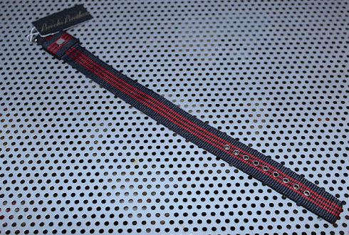 Brooks Brothers(ブルックス ブラザーズ) Ribbon Watch Belt Navy Red ベルト