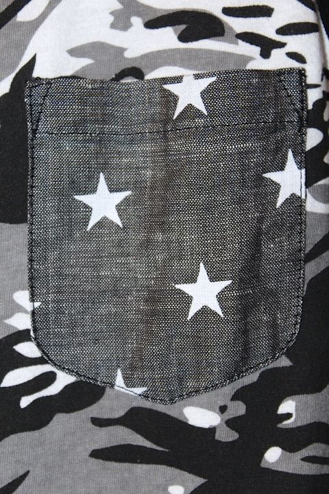 Born Fly(ボーンフライ) Camo & Star Pocket Tanktop Black タンクトップ