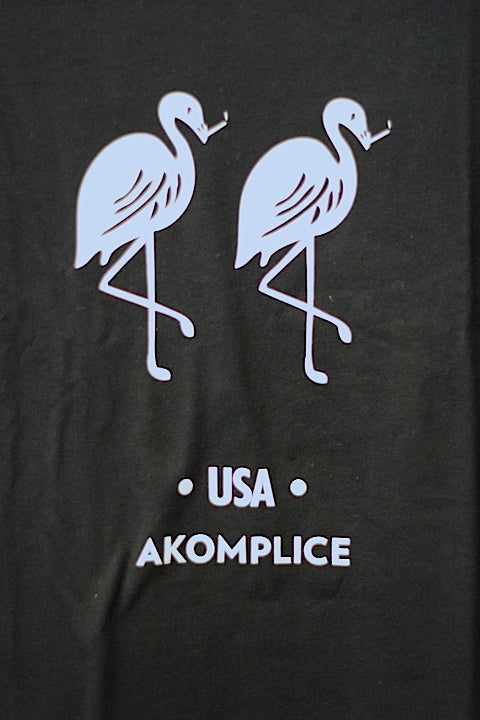 Akomplice(アコンプライス) Black Flamingos S/S Tee フラミンゴ Tシャツ