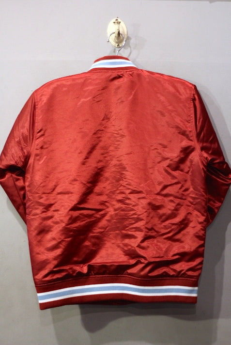 Champion(チャンピオン) Satin Baseball Jacket Maroon ベースボール ジャケット