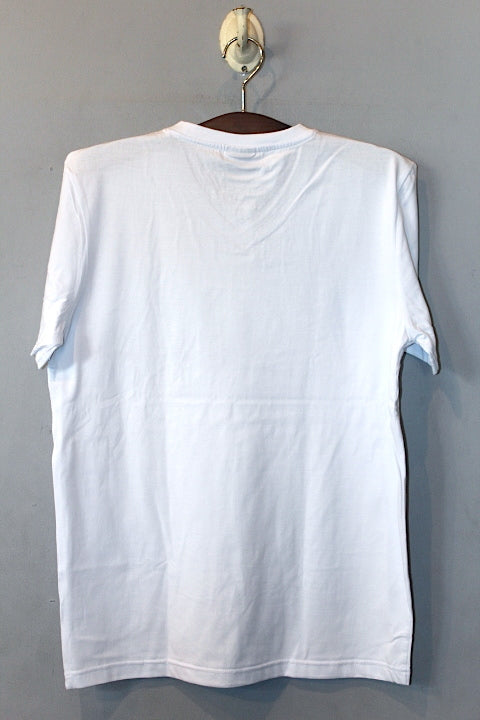 V-Neck S/S Tee Fitted Basic White 無地 Tシャツ