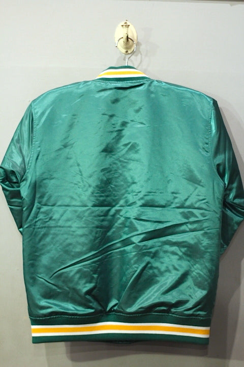 Champion(チャンピオン) Satin Baseball Jacket Green ベースボール ジャケット