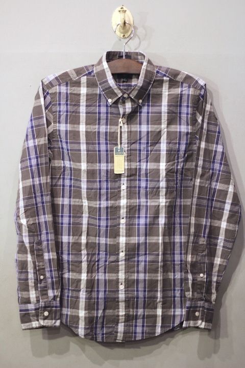 J.Crew(ジェイクルー)  L/S Buttondown Checked Shirts Slim Fit Gray