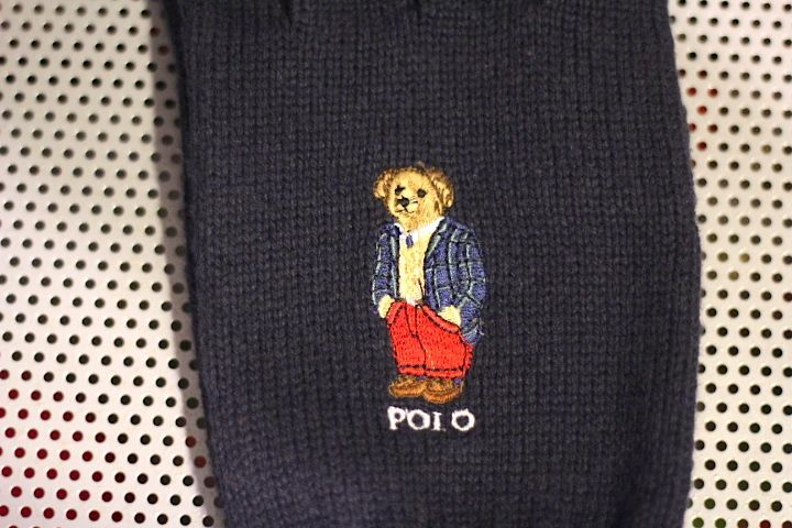 Polo Ralph Lauren(ラルフ ローレン) Polo Bear Navy ポロベアー 指ぬき手袋