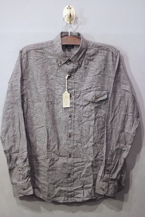 J.Crew(ジェイクルー) L/S Buttondown Shirts Slim Fit Brushed Twill Gray Black