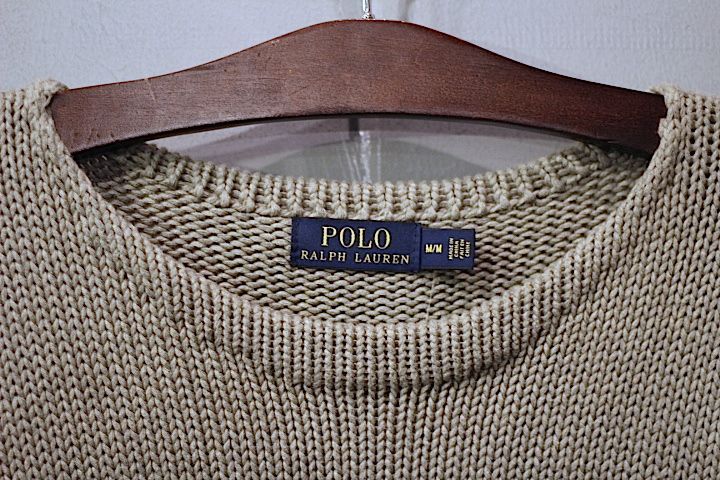 Polo Ralph Lauren(ラルフ ローレン)“P" Logo Knit Grey