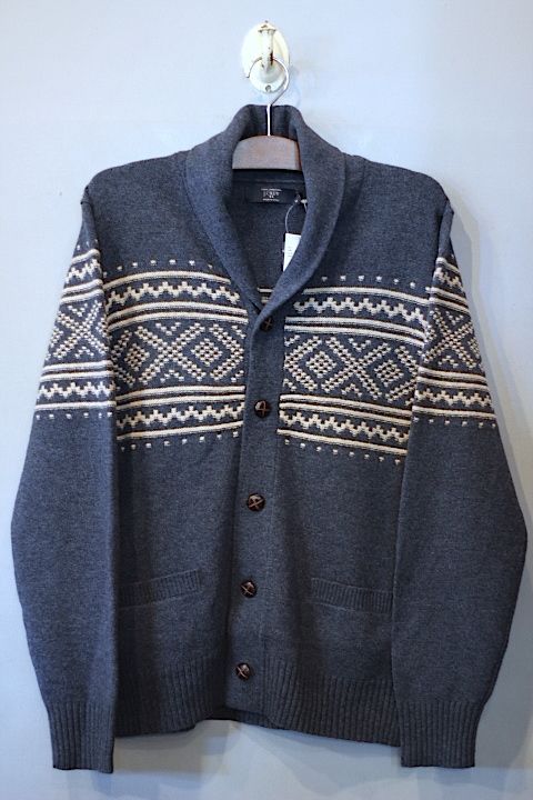 J.Crew(ジェイクルー)Lambs Wool Fair Shawl Collar Cardigan