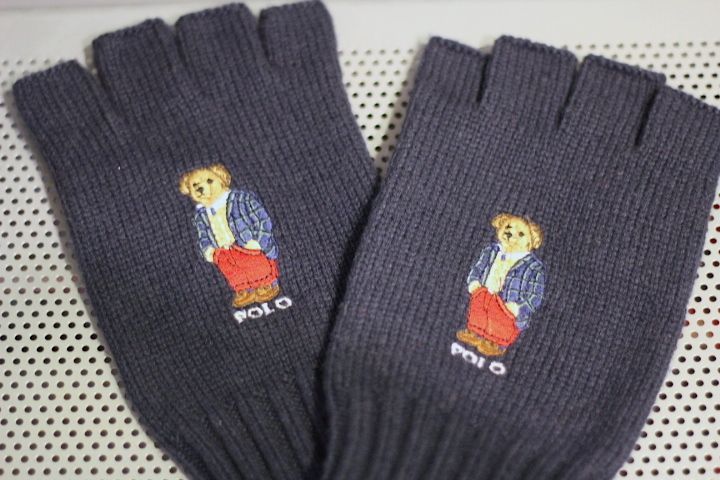 Polo Ralph Lauren(ラルフ ローレン) Polo Bear Navy ポロベアー 指ぬき手袋