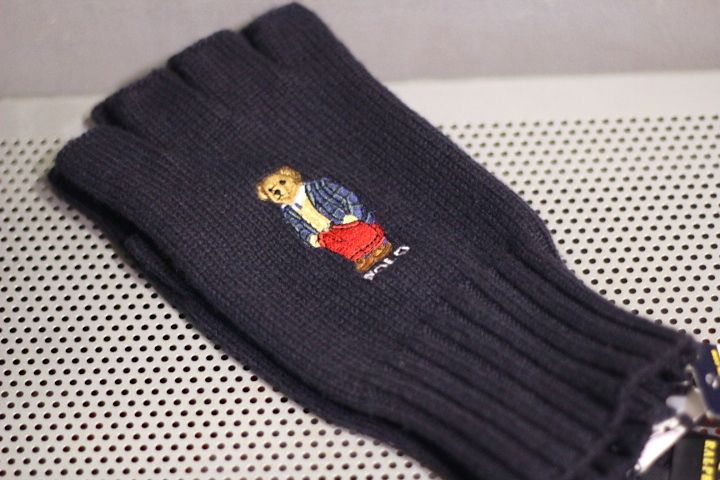 Polo Ralph Lauren(ラルフ ローレン) Polo Bear Navy ポロベアー 指ぬき手袋