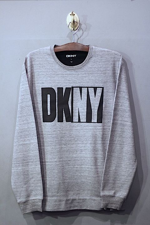 DKNY(ダナキャラン ニューヨーク) DKNY JEANS Crew Neck Side Zip Sweat Grey