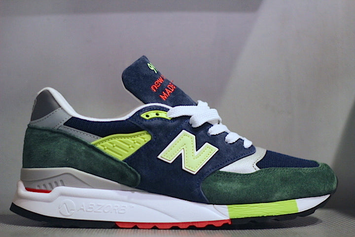 J.Crew(ジェイクルー) NB M998 Sneakers Kicks Balance Multi Colour Green Navy Yellow Red ABZORB