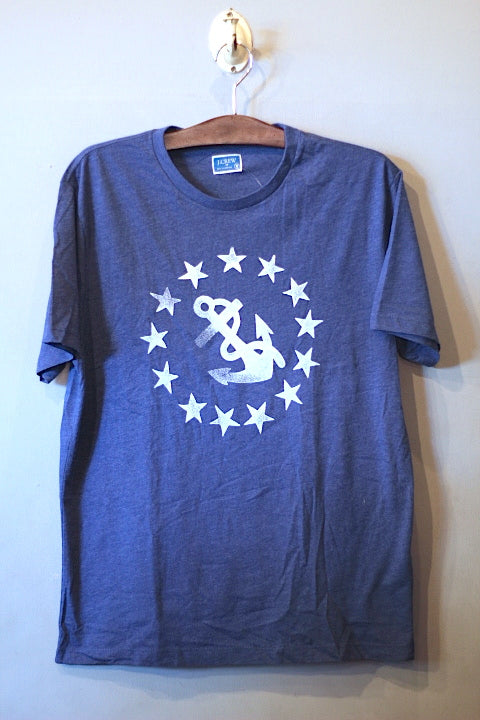 J.Crew(ジェイクルー) S/S Anchor & Star T-Shirt Tee Heather Navy