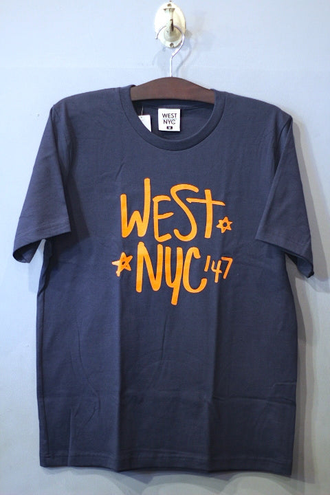 West NYC (ウェスト エヌワイシー) S/S West Written Tee Navy Orange