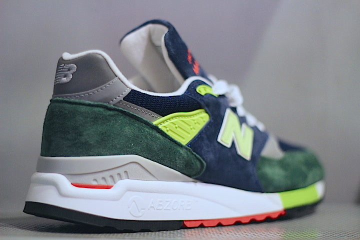 J.Crew(ジェイクルー) NB M998 Sneakers Kicks Balance Multi Colour Green Navy Yellow Red ABZORB