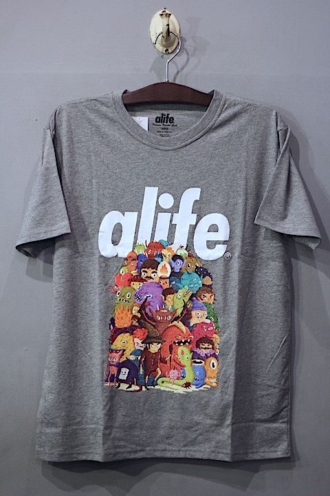 Alife(エーライフ) S/S Steven Darden Tee Heather Grey Tシャツ ヘザーグレー Logo