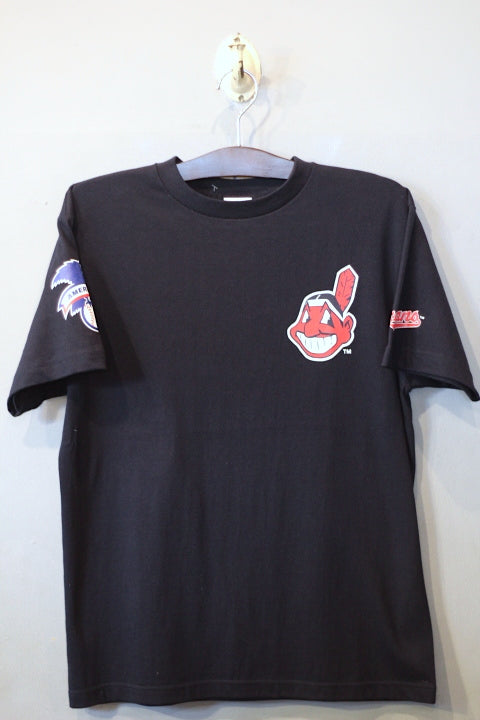 Majestic(マジェスティック) S/S Cleveland Indians Logo Tee Navy