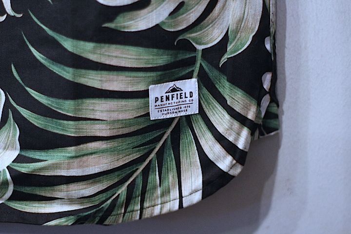 Penfield (ペンフィールド) S/S Button Down Shirts Black Green